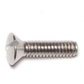 Midwest Fastener 1/4"-20 x 1 in Slotted Oval Machine Screw, Plain Stainless Steel, 12 PK 63416